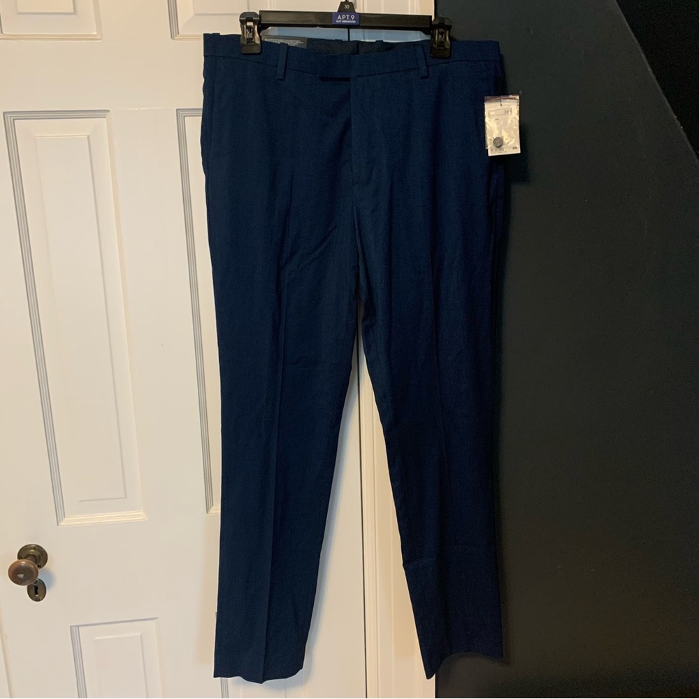 NWT H&M Men's Skinny Fit Navy Blue Dress Pants